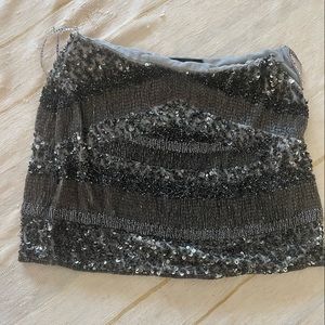 Zara Woman heavy sequin skirt